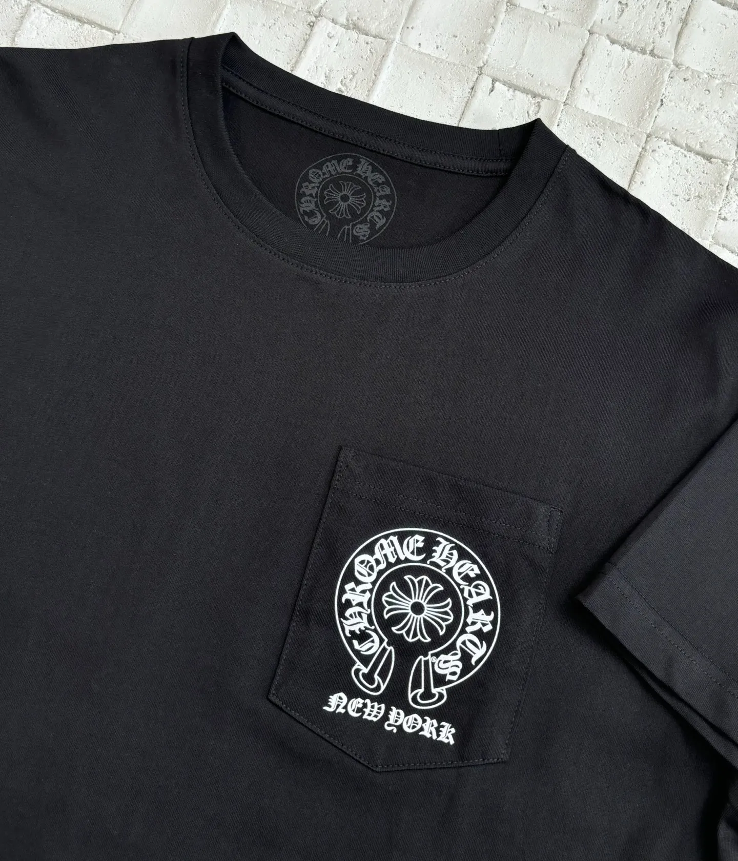 🅿️270 Chrome Heart*/Chrome Heart 25SS CH New York limited horseshoe print short-sleeved T-shirt. The fabric is made of 26-woven 200g cotton. The printing uses special imported slurry. Customized supporting accessories. Size: S/M/L